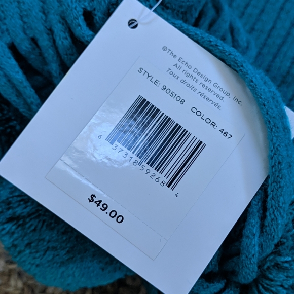 Echo New York New Muffler Tassel Long Scarf - Picture 3 of 4